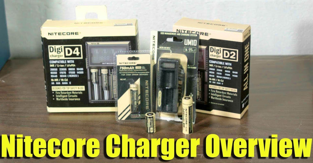 Nitecore UM10, D2, & D4 Lithium Ion and NIMH Battery Charger Overview and Comparison