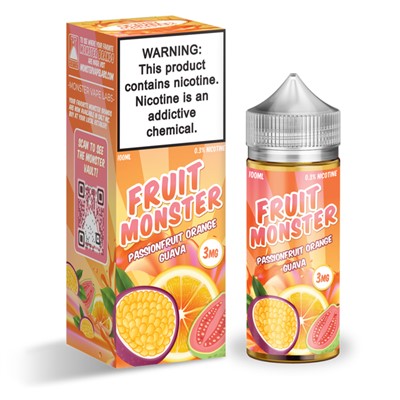 Passionfruit Orange Guava Fruit Monster E-Liquid - Monster Vape Labs